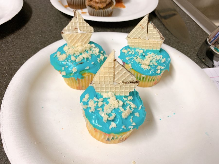 "We put a little pirate ship on top made from wafers and we sprinkled wafer crumbs in the front to make it look like sand," said Luis Chavez (9) who participated in the event. 