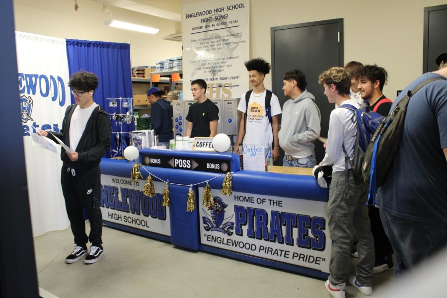 Students in the Business II class held a grand opening for the school store. 