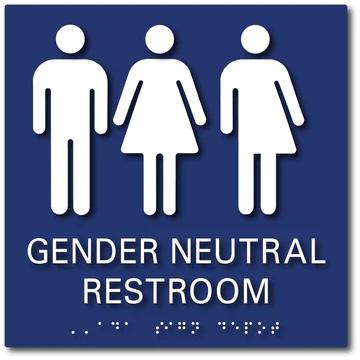 ADA gender-neutral sign. https://www.adasigndepot.com/collections/gender-neutral-bathroom-signs