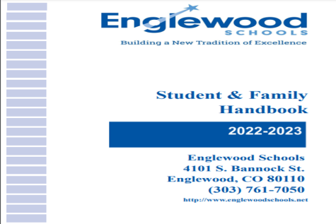 First page of Student Handbook on The Englewood Schools website.