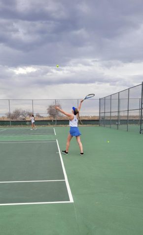Coach Karla Shotts says Erin Altenhofen has taken on a leadership role this year,“ she’s had a really positive attitude, and people on the team really look to her.”