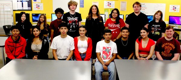 Superintendent Joanna Polzin sits down for an interview with students in Broadcast Journalism, I love to see the students and see everything that youre all doing and achieving. 