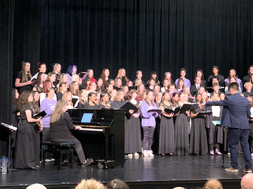 EHS Choir members (many of whom are former EMS/ELA singers) who represented Englewood well at this years annual Rocky Mountain Invitational Choral Festival (RMICF), held at the Lafayette Arts Hub! 
