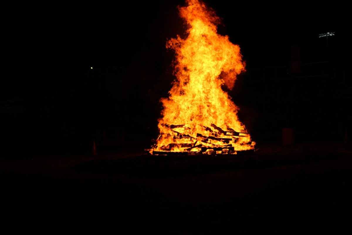 The historic EHS bonfire is lit every year during Homecoming week. 