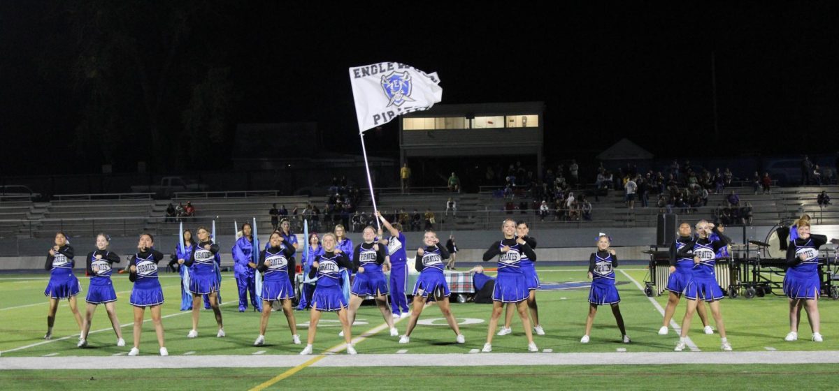 The halftime show of the Homecoming football game saw the crowning of our royals, band, and cheer squad. 