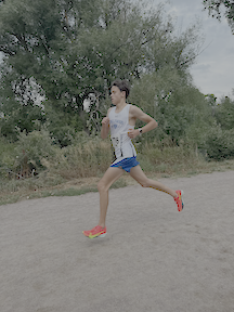 Team captain Silas Strawbridge leads the team at the Arapahoe Warriors invite in Littleton.