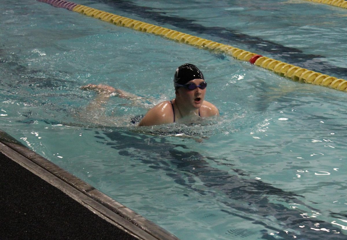 Senior Molly Hoglund is in her third year on the team. She likes to push herself to get better during each event. 