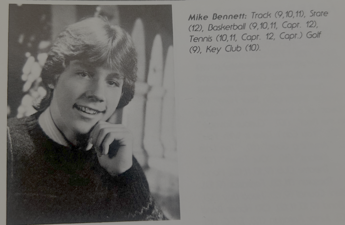 Mike Bennett's senior photo from 1987. 