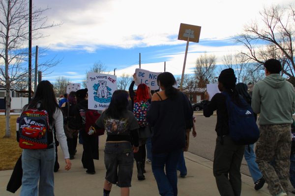 EHS students take to the streets to participate in the national 'Free America Walkout."