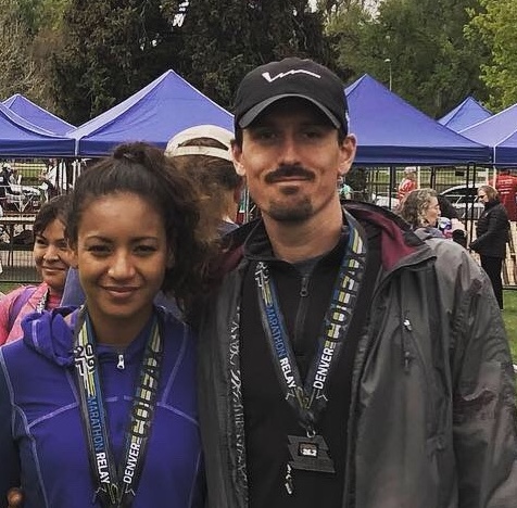 Sean Stetler and his wife Carmen can be found at running events around Denver. This photo is from one of the many Colfax Marathon events. 
